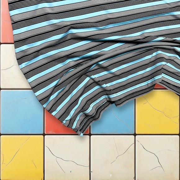 Peter‎ Millar Polo Shirt Mens XL Blue Black Striped Summer Comfort Golf Stretch - Picture 11 of 12